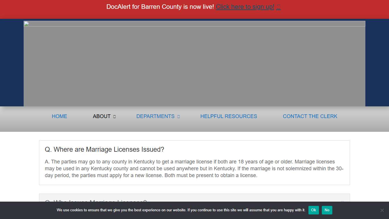Marriage License FAQ - Barren County Clerk